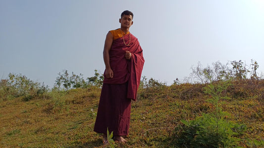 Layman Unisex Cotton Tibetan Buddhist Monk Meditation Robe Set,Monastery Style Spiritual Cloth Set,Zen Prayer Sleeveless Shirt /Wrap/Shawl