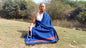 Blue Handwoven Pure Himalayan Sheep Wool Meditation Shawl,Ethnic Indian Embroidered Prayer Scarf,Himalayan Wool Wrap,Traditional Kullu Shawl