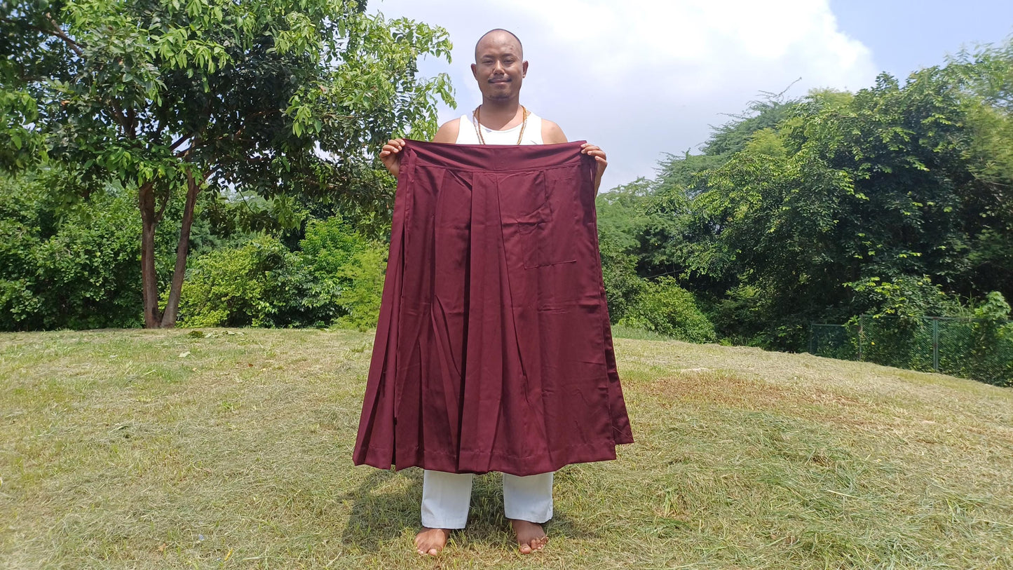 Tibetan Buddhist  Nun Dress, Monk Robe,Monastry style, Meditation Skirt, Monk  Nun Costumes, Temple clothing, Spiritual fabric, Lama cotton,