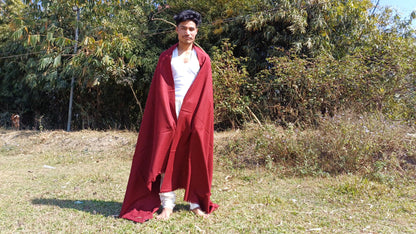 Handwoven Lama Himalayan Sheep Wool Meditation Shawl,Tibetan Buddhist Prayer Blanket,Himalayan Wool,Himalayan Wrap,Handmade Indian Shawl,