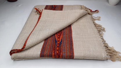 Handwoven Yak Wool Meditation Shawl, Wool Prayer Scarf,Himalayan Wool Shawl ,Yoga Blanket,Handmade Wool Shawl,Ethnic Indian  Wrap,