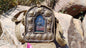 Antique AMITABHA BUDH Tibetan Ghau Shrine,Pocket Tibetan Buddhist Altar,VintagePortable Travel Tibetan Repousse,CopperSilver Ghau Prayer Box