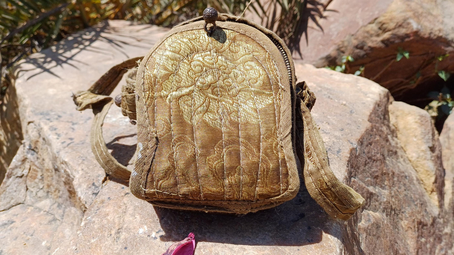Antique AMITABHA BUDH Tibetan Ghau Shrine,Pocket Tibetan Buddhist Altar,VintagePortable Travel Tibetan Repousse,CopperSilver Ghau Prayer Box