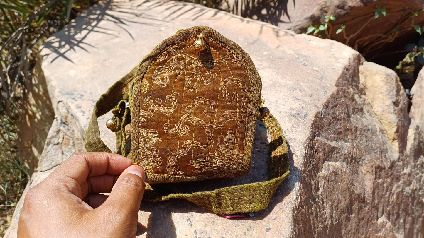 Antique AMITABHA BUDH Tibetan Ghau Shrine,Pocket Tibetan Buddhist Altar,VintagePortable Travel Tibetan Repousse,CopperSilver Ghau Prayer Box