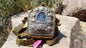 Antique AMITABHA BUDH Tibetan Ghau Shrine,Pocket Tibetan Buddhist Altar,VintagePortable Travel Tibetan Repousse,CopperSilver Ghau Prayer Box