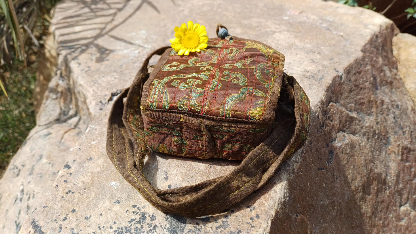 Antique PADMASAMBHAVA Tibetan Ghau Shrine,Pocket Tibetan Buddhist Altar,VintagePortable Travel Tibetan Repousse,CopperSilver Ghau Prayer Box