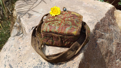 Antique PADMASAMBHAVA Tibetan Ghau Shrine,Pocket Tibetan Buddhist Altar,VintagePortable Travel Tibetan Repousse,CopperSilver Ghau Prayer Box