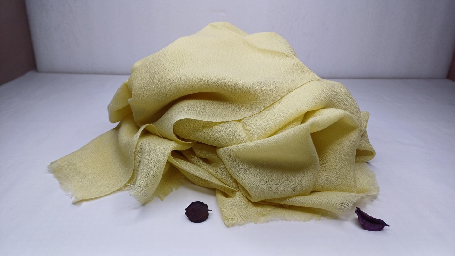 Handwoven Lightweight Lime Pure Pashmina Wool Meditation Shawl,Pashmina Wool Prayer Wrap,Himalayan Cashmere Stole/Scarf,Pashmina Wool Wrap