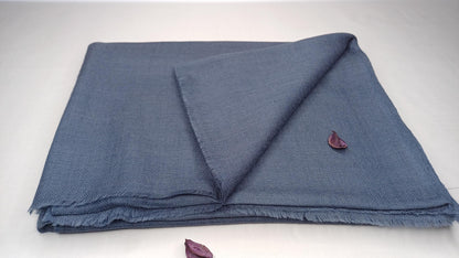 Handwoven Lightweight Blue Pure Pashmina Wool Meditation Shawl,Pashmina Wool Prayer Wrap,Himalayan Cashmere Stole/Scarf,Pashmina Wool Wrap