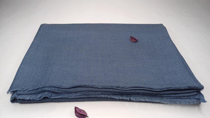 Handwoven Lightweight Blue Pure Pashmina Wool Meditation Shawl,Pashmina Wool Prayer Wrap,Himalayan Cashmere Stole/Scarf,Pashmina Wool Wrap
