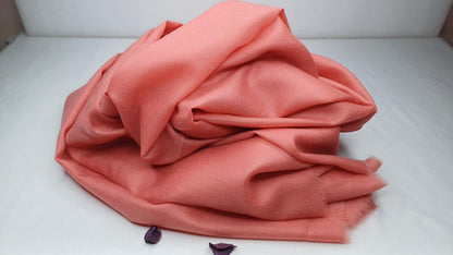 Handwoven Large Lightweight Pink Color Authentic Himalayan Cashmere Wool Meditation Shawl,Ethical Cashmere Prayer Yoga Wrap,Wedding Shawl