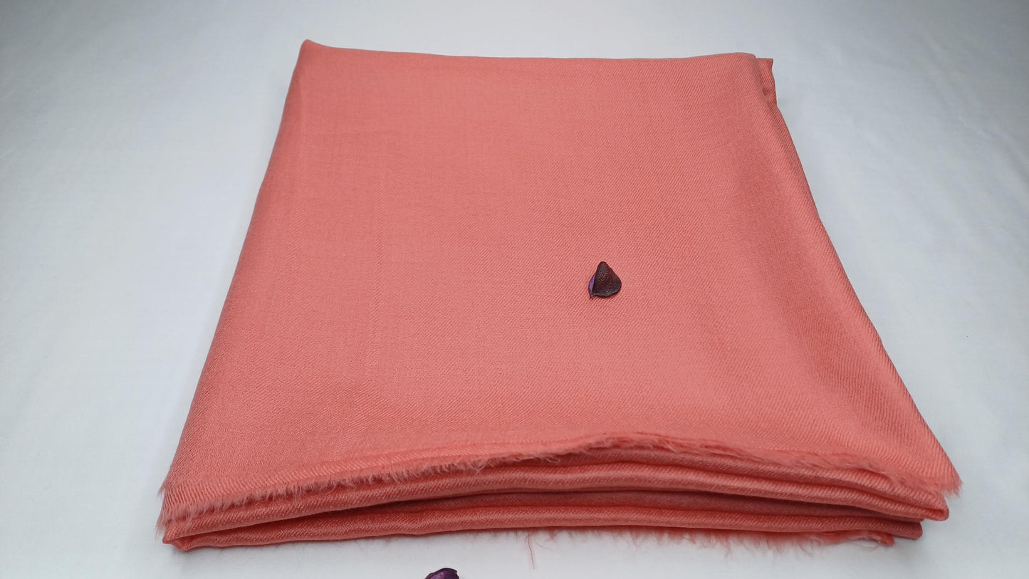Handwoven Large Lightweight Pink Color Authentic Himalayan Cashmere Wool Meditation Shawl,Ethical Cashmere Prayer Yoga Wrap,Wedding Shawl