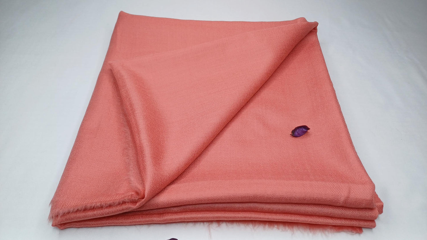 Handwoven Large Lightweight Pink Color Authentic Himalayan Cashmere Wool Meditation Shawl,Ethical Cashmere Prayer Yoga Wrap,Wedding Shawl