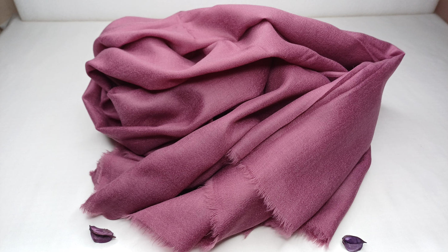 Handwoven Large Lightweight Plum Color Authentic Himalayan Cashmere Wool Meditation Shawl,Ethical Cashmere Prayer Yoga Wrap,Wedding Shawl