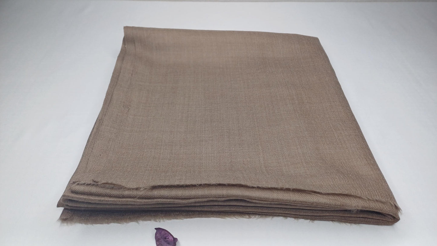Handwoven Large Lightweight Beige Color Authentic Himalayan Cashmere Wool Meditation Shawl,Ethical Cashmere Prayer Yoga Wrap,Wedding Shawl
