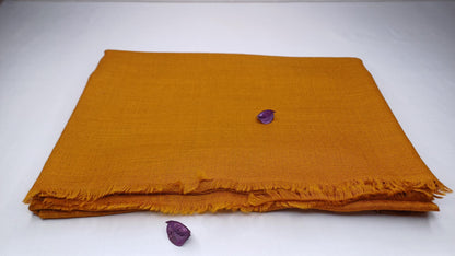 Handwoven Lightweight Saffron Pure Pashmina Wool Meditation Shawl,Pashmina Wool Prayer Wrap,Himalayan Cashmere StoleScarf,Pashmina Wool Wrap