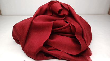 Handwoven Lightweight Soft Maroon Pure Pashmina Wool Meditation Shawl,Pashmina Wool Prayer Wrap,Himalayan Pashmina Wool Wedding Stole/Scarf