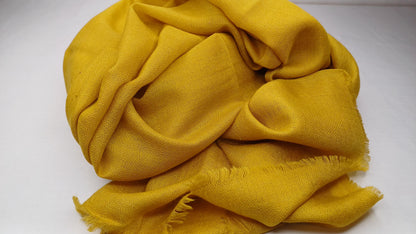 Handwoven Lightweight Soft Mustard Pure Pashmina Wool Meditation Shawl,Pashmina Wool Prayer Wrap,Himalayan Pashmina Wool Wrap/Stole/Scarf