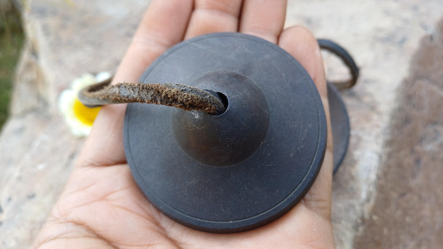 Vintage Rare Authentic Small  Dragon Carved Tibetan Tingsha Bells,Handmade Tibetan Buddhist Ritual Cymbal,Yoga Meditation Sound Healing Tool