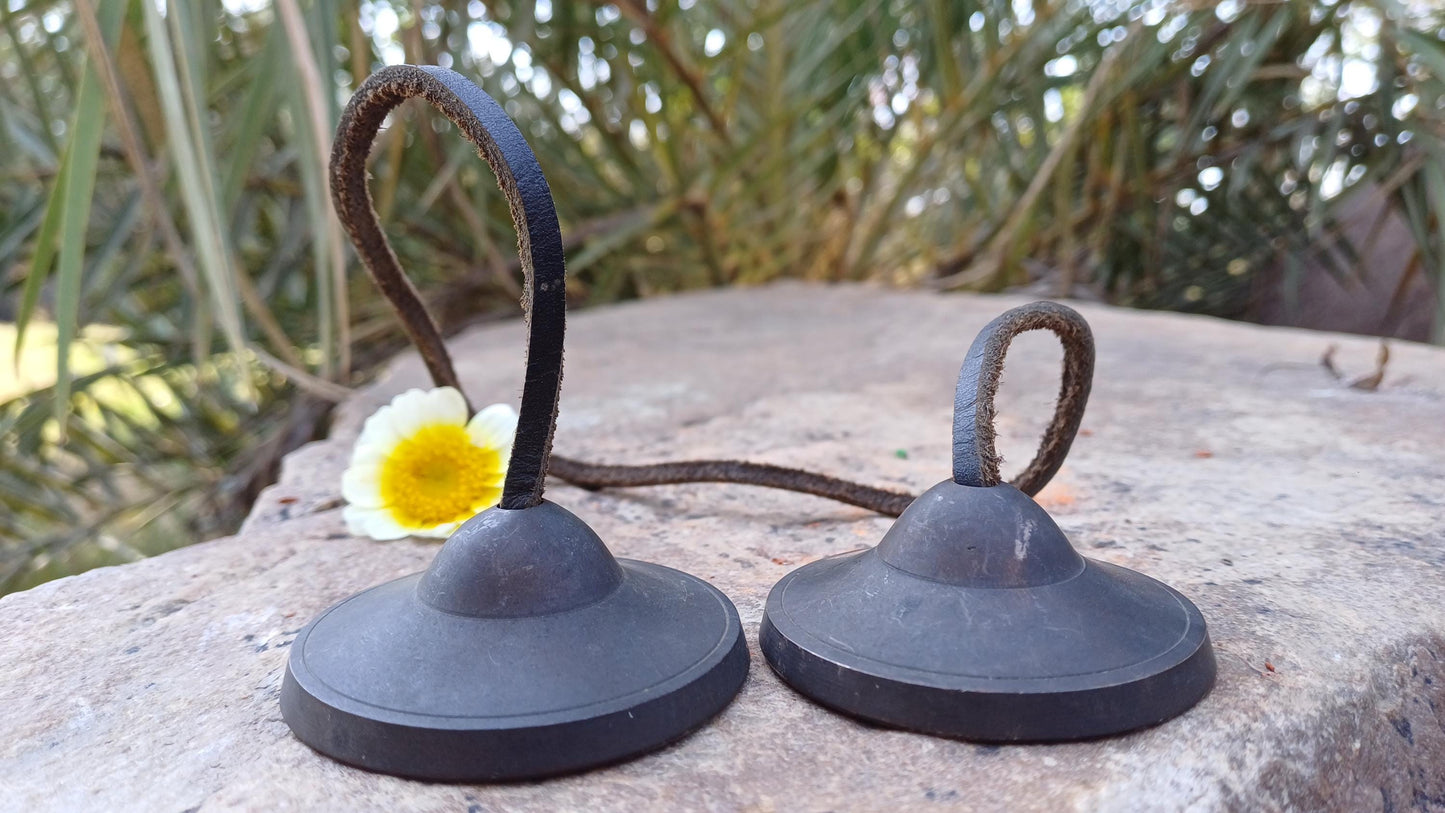 Vintage Rare Authentic Small  Dragon Carved Tibetan Tingsha Bells,Handmade Tibetan Buddhist Ritual Cymbal,Yoga Meditation Sound Healing Tool