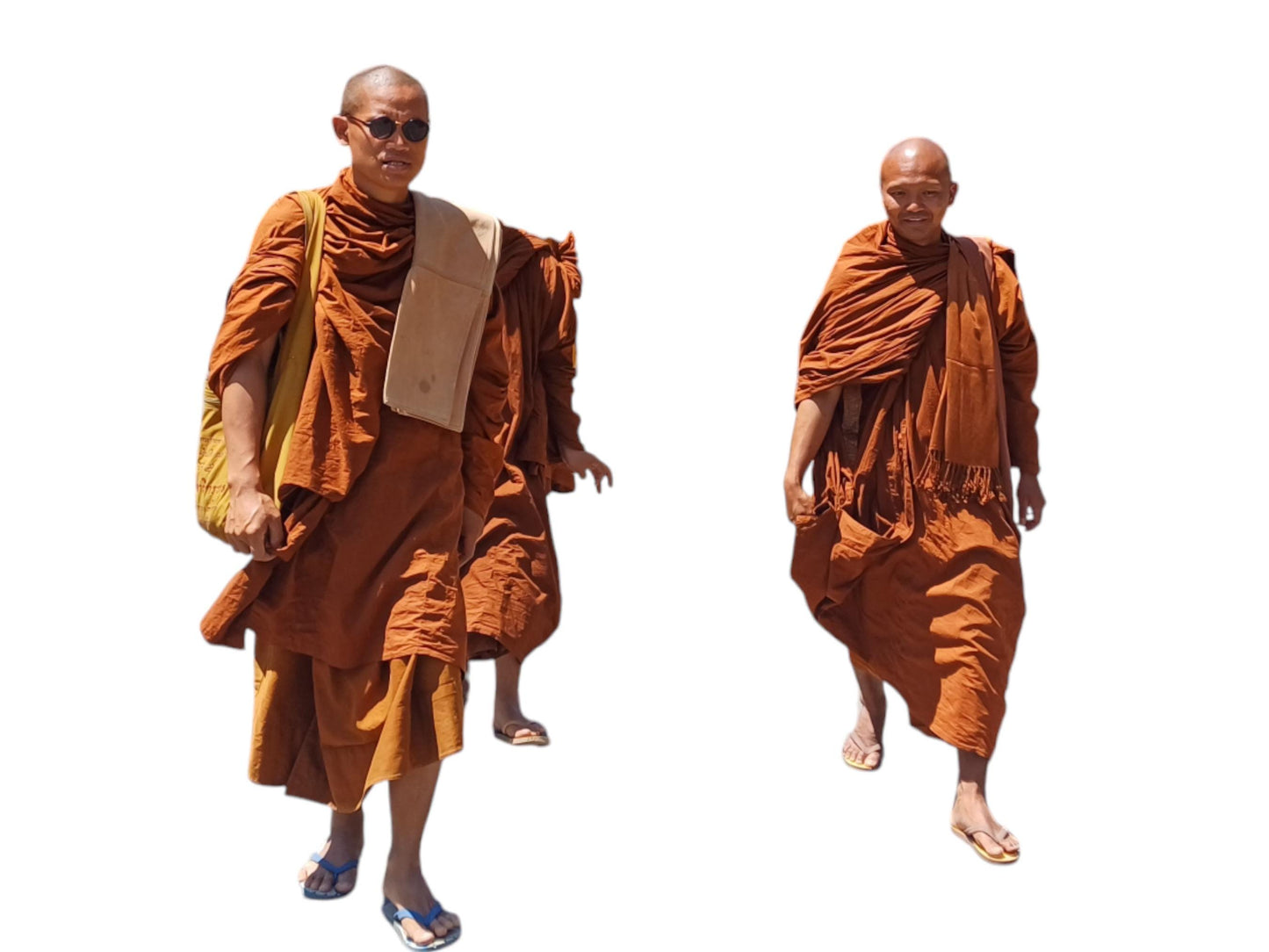 5 Piece Tailored Organic Cotton Authentic Theraveda Buddhist Monk Monastic Robe Set,Kasaya Monastic Prayer/Meditation/Spiritual Cloth Set