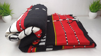 Handwoven Naga Tribes Traditional Blanket,Native Indians Body Wrap,Ethnic Sofa Throw,Tribal Wall Art,Tribal Home Decor,Earthy Clothing