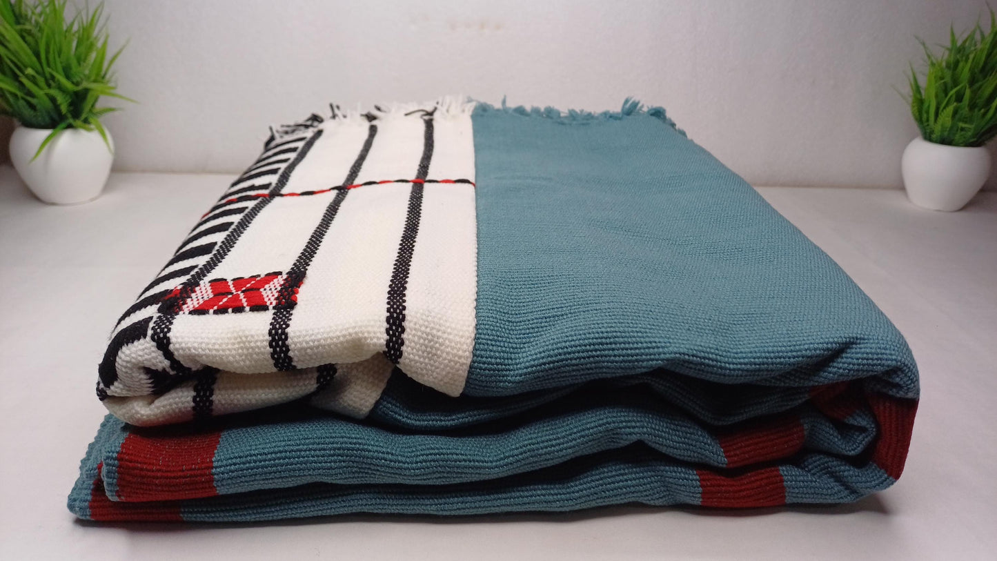 Handwoven Naga Tribes Traditional Blanket,Native Indians Shawl,Ethnic Embroidery Tribal Throw Blanket/Wrap,Tribal Home Decor,Earthy Clothing