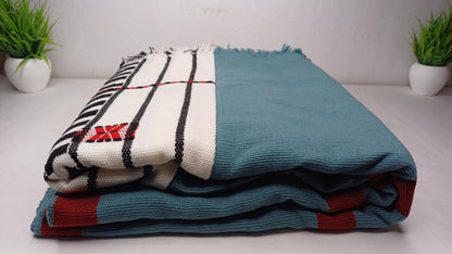 Handwoven Naga Tribes Traditional Blanket,Native Indians Shawl,Ethnic Embroidery Tribal Throw Blanket/Wrap,Tribal Home Decor,Earthy Clothing