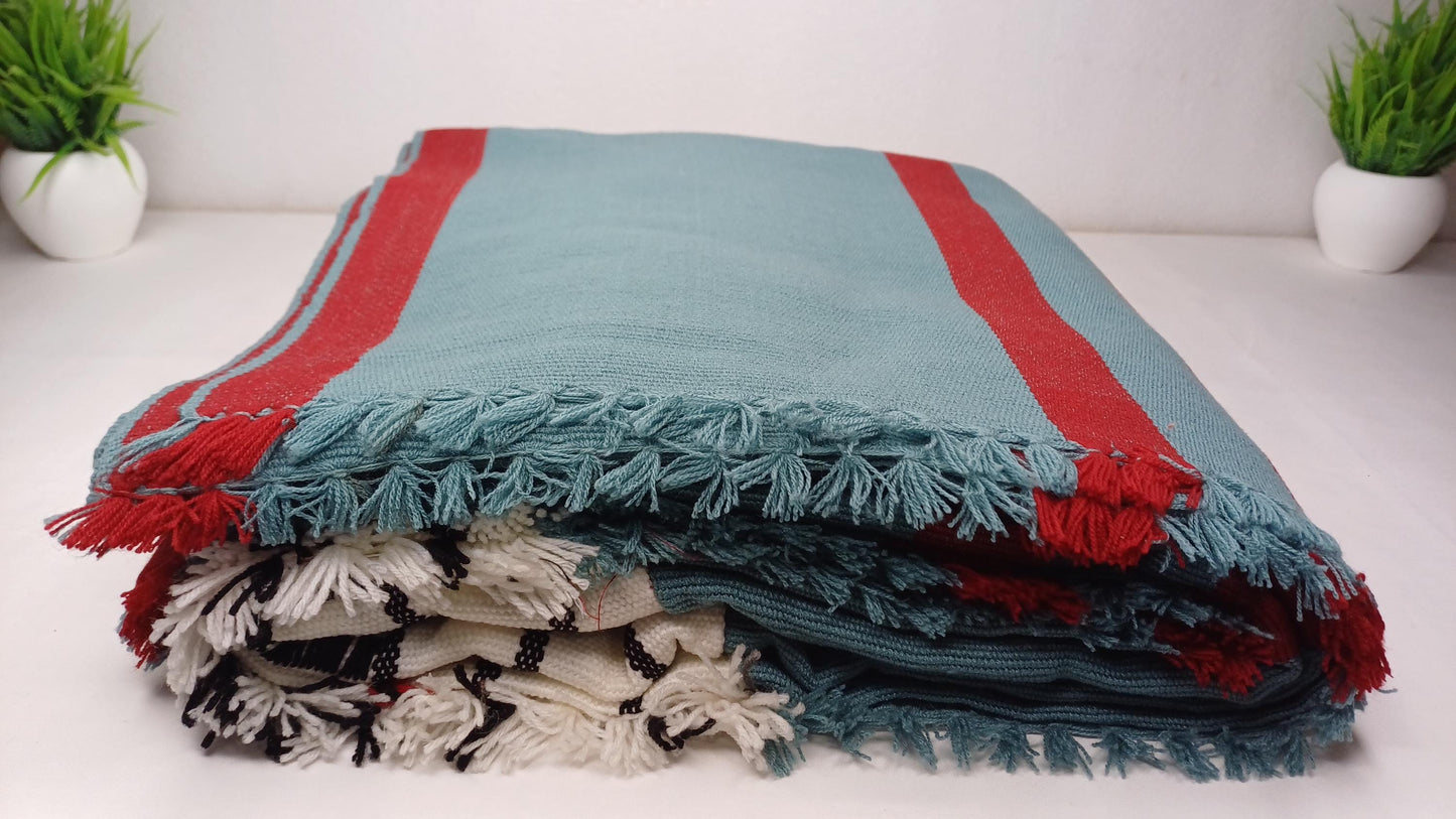Handwoven Naga Tribes Traditional Blanket,Native Indians Shawl,Ethnic Embroidery Tribal Throw Blanket/Wrap,Tribal Home Decor,Earthy Clothing