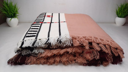 Handwoven Naga Tribes Traditional Blanket,Native Indians Shawl,Ethnic Embroidery Tribal Throw Blanket/Wrap,Tribal Home Decor,Earthy Clothing