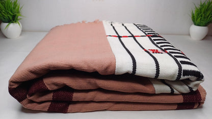 Handwoven Naga Tribes Traditional Blanket,Native Indians Shawl,Ethnic Embroidery Tribal Throw Blanket/Wrap,Tribal Home Decor,Earthy Clothing