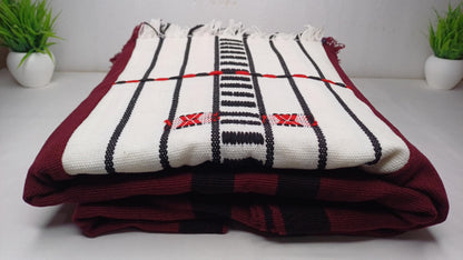 Handwoven Naga Tribes Traditional Blanket,Native Indians Shawl,Ethnic Embroidery Tribal Throw Blanket/Wrap,Tribal Home Decor,Earthy Clothing