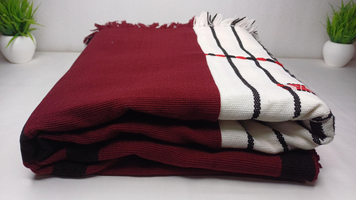 Handwoven Naga Tribes Traditional Blanket,Native Indians Shawl,Ethnic Embroidery Tribal Throw Blanket/Wrap,Tribal Home Decor,Earthy Clothing
