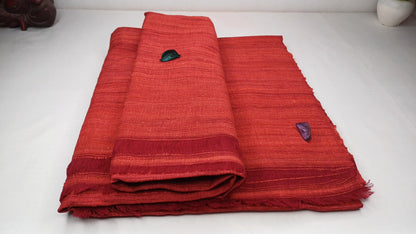 PEACE Silk X-Large Traditional Handwoven Tibetan Buddhist Raw Eri Silk Meditation Shawl,Buddhist Tantrik Silk Meditation Wrap,Ahimsa SilkZen