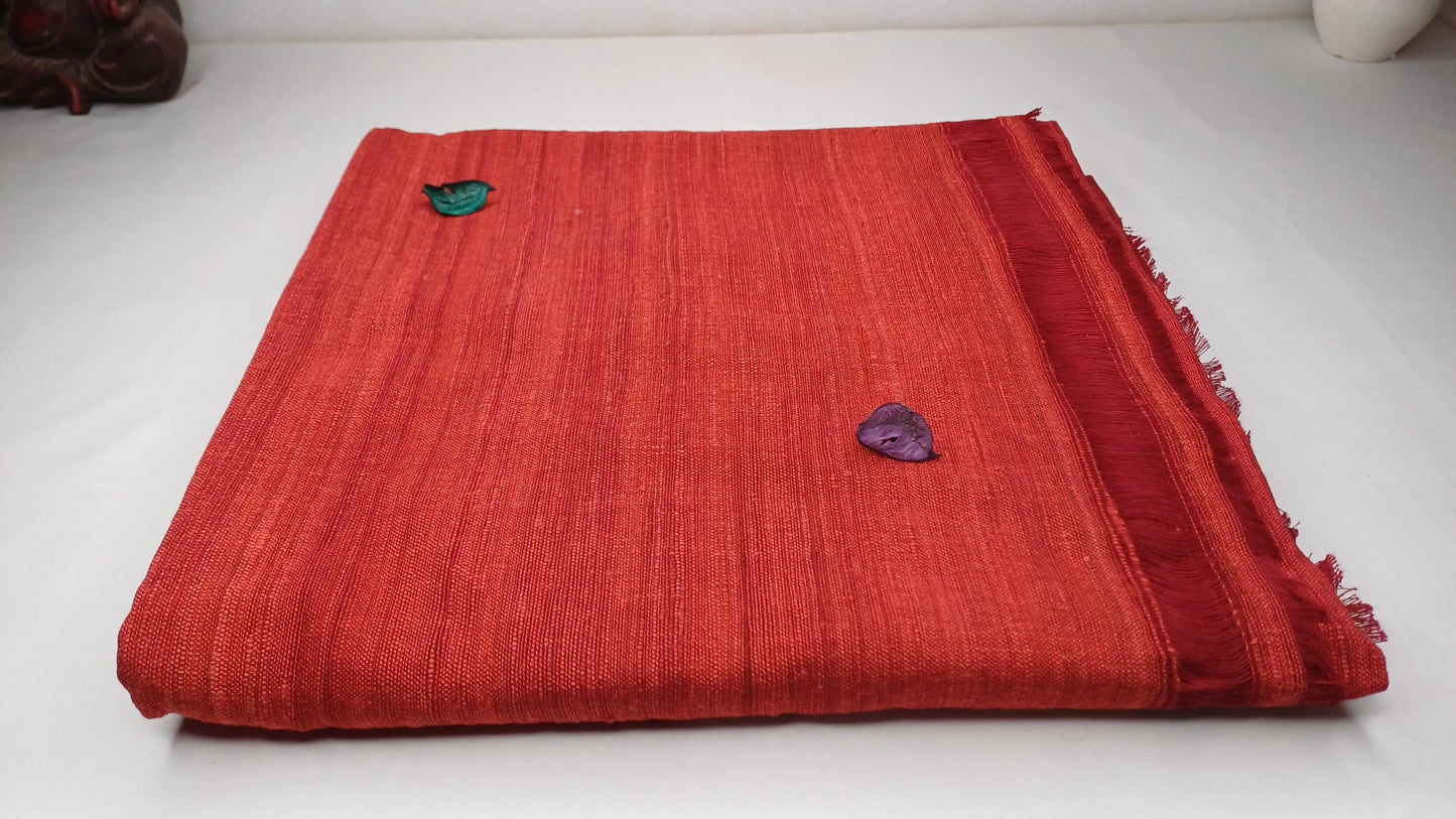 PEACE Silk X-Large Traditional Handwoven Tibetan Buddhist Raw Eri Silk Meditation Shawl,Buddhist Tantrik Silk Meditation Wrap,Ahimsa SilkZen