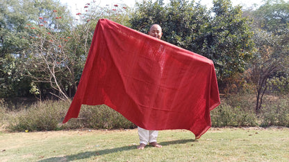 PEACE Silk X-Large Traditional Handwoven Tibetan Buddhist Raw Eri Silk Meditation Shawl,Buddhist Tantrik Silk Meditation Wrap,Ahimsa SilkZen