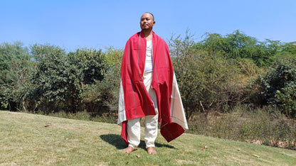 TANTRIK Large Traditional Handwoven Tibetan Buddhist Ngakpa Tantric Raw Eri Silk Meditation Shawl,Buddhist Silk Shawl,Ngakpa Meditation Wrap