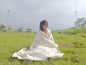 NIRVANA Large Traditional Handwoven White Tibetan Buddhist Raw Eri Silk Meditation Shawl,Tantric Meditation Wrap,Buddhist Prayer Silk Zen
