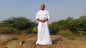 Layman Cotton White Tibetan Buddhist Meditation Robe Set,Shirt/Wrap Buddhist Prayer Suit,Zen Meditation Clothing,Spiritual Temple Costume
