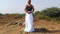 Layman Unisex White Tibetan Buddhist Meditation Skirt,Half Chuba Wrap-Around Cotton Meditation Cloth,Monastry Style Spiritual Lower Robe