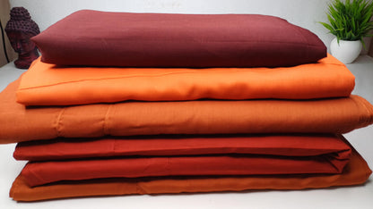 Theraveda Organic Cotton Authentic Buddhist Monk Monastic Robe and Color-Matching Bag Set,Kasaya Monastic Essential Kit,Monks Carrying Combo