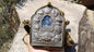 Antique PADMASAMBHAVA Tibetan Ghau Shrine,Pocket Tibetan Buddhist Altar,VintagePortable Travel Tibetan Repousse,CopperSilver Ghau Prayer Box