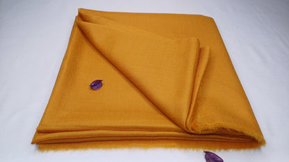 Handwoven Large Lightweight Saffron Color Authentic Himalayan Cashmere Wool Meditation Shawl,Ethical Cashmere Prayer Yoga Wrap,Wedding Shawl