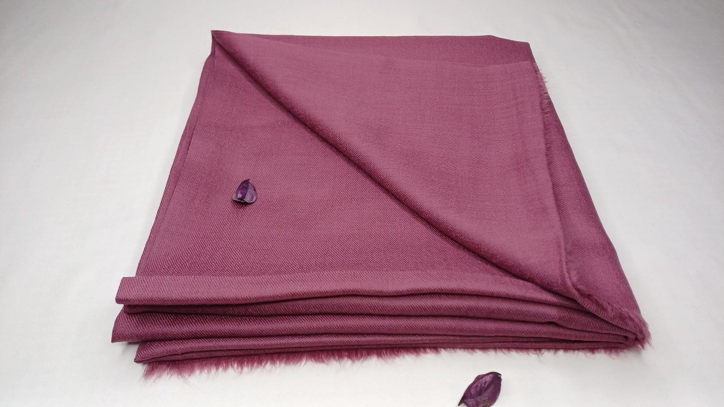 Handwoven Large Lightweight Plum Color Authentic Himalayan Cashmere Wool Meditation Shawl,Ethical Cashmere Prayer Yoga Wrap,Wedding Shawl