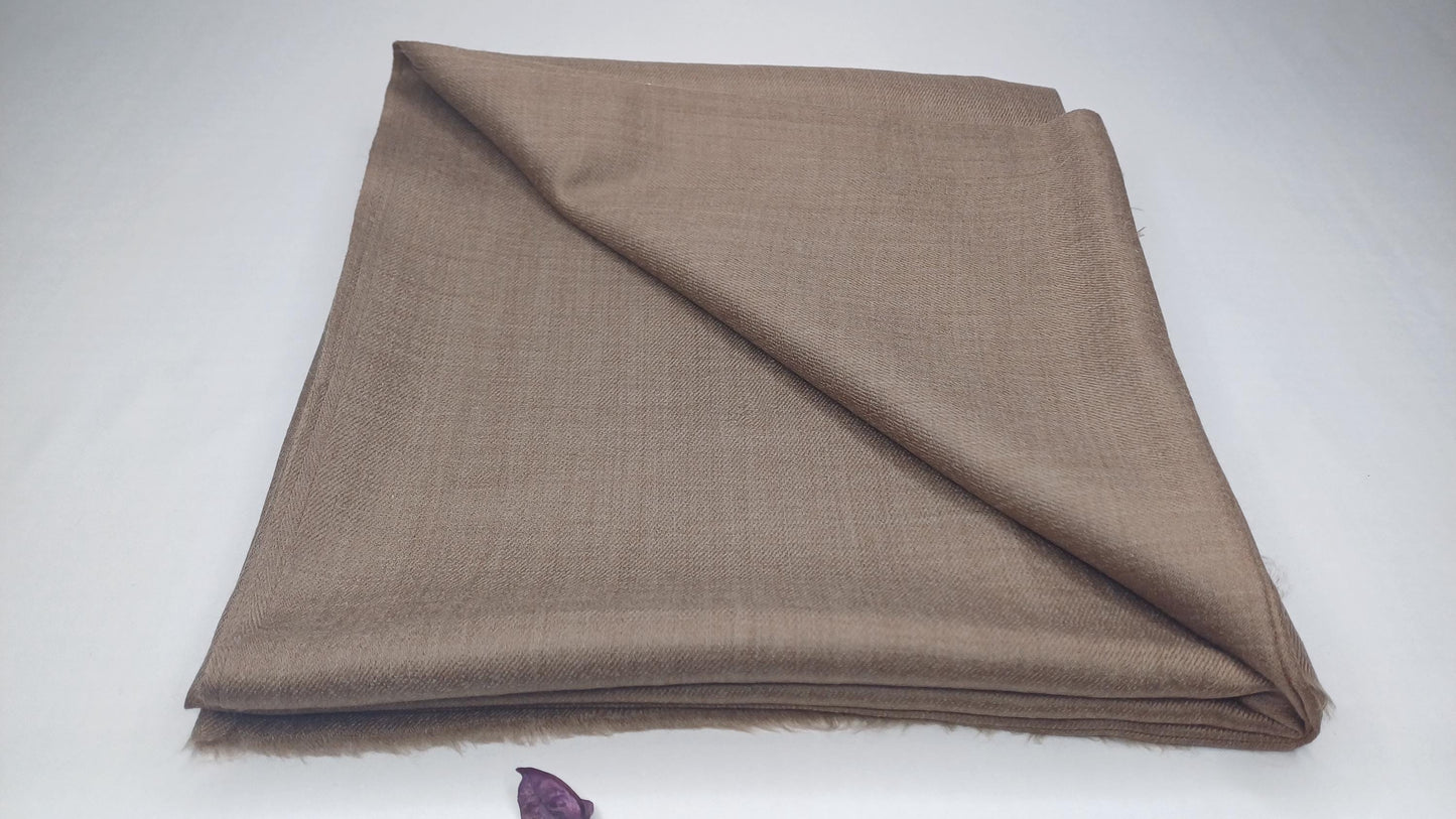 Handwoven Large Lightweight Beige Color Authentic Himalayan Cashmere Wool Meditation Shawl,Ethical Cashmere Prayer Yoga Wrap,Wedding Shawl