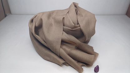 Handwoven Large Lightweight Beige Color Authentic Himalayan Cashmere Wool Meditation Shawl,Ethical Cashmere Prayer Yoga Wrap,Wedding Shawl
