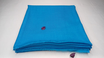 Handwoven Large Lightweight Blue Color Authentic Himalayan Cashmere Wool Meditation Shawl,Ethical Cashmere Prayer Yoga Wrap,Wedding Shawl