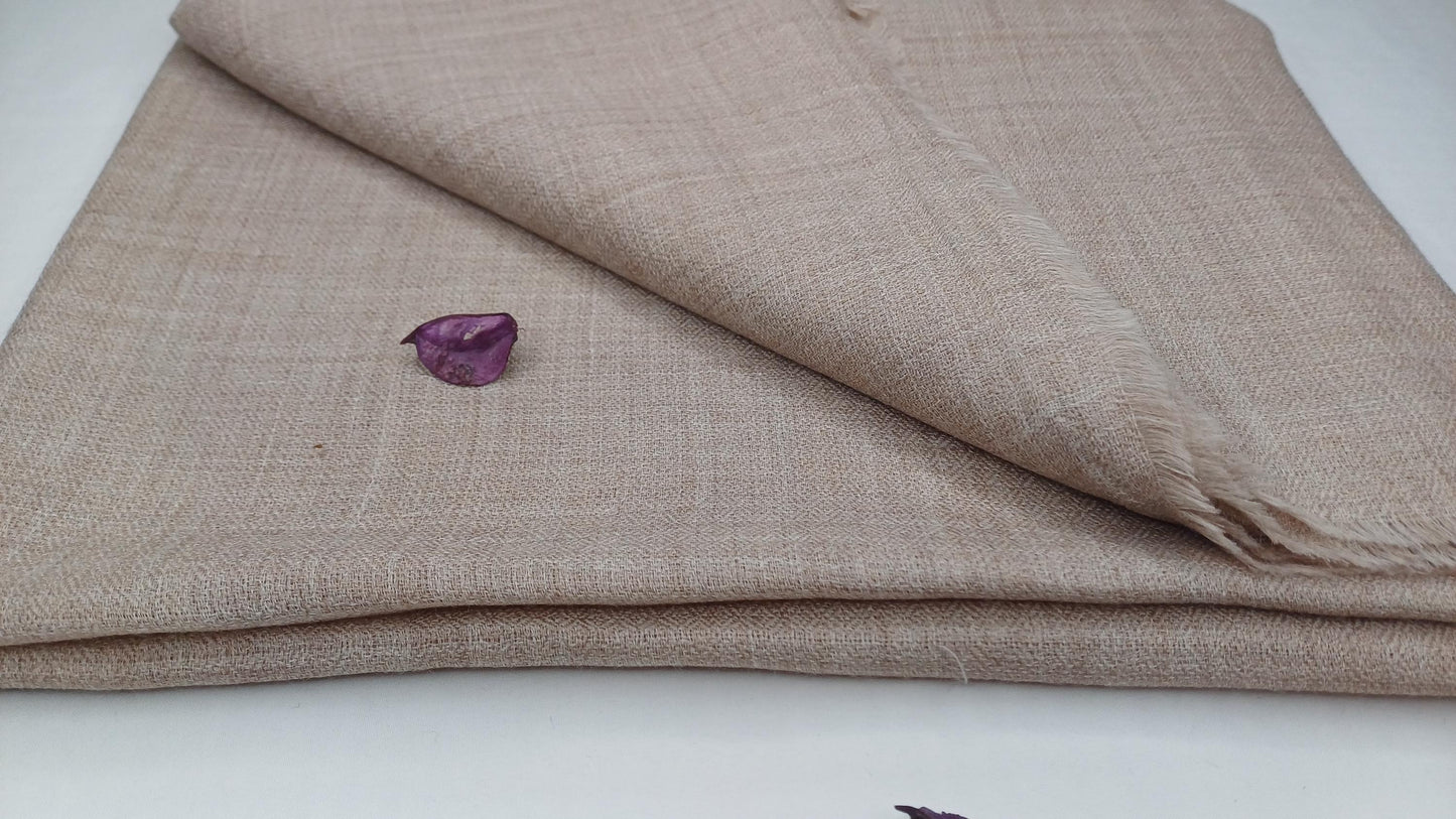 Handwoven Lightweight Grey  Pure Pashmina Wool Meditation Shawl,Pashmina Wool Prayer Wrap,Himalayan Cashmere Stole/Scarf,Pashmina Wool Wrap