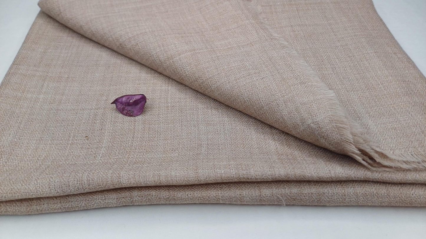 Handwoven Lightweight Grey  Pure Pashmina Wool Meditation Shawl,Pashmina Wool Prayer Wrap,Himalayan Cashmere Stole/Scarf,Pashmina Wool Wrap
