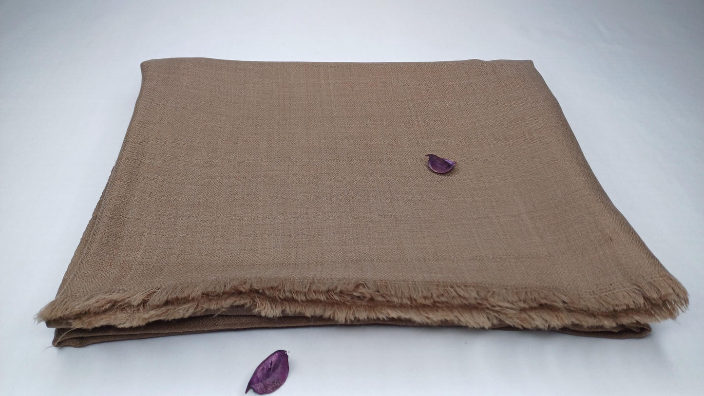 Handwoven Lightweight Grey  Pure Pashmina Wool Meditation Shawl,Pashmina Wool Prayer Wrap,Himalayan Cashmere Stole/Scarf,Pashmina Wool Wrap